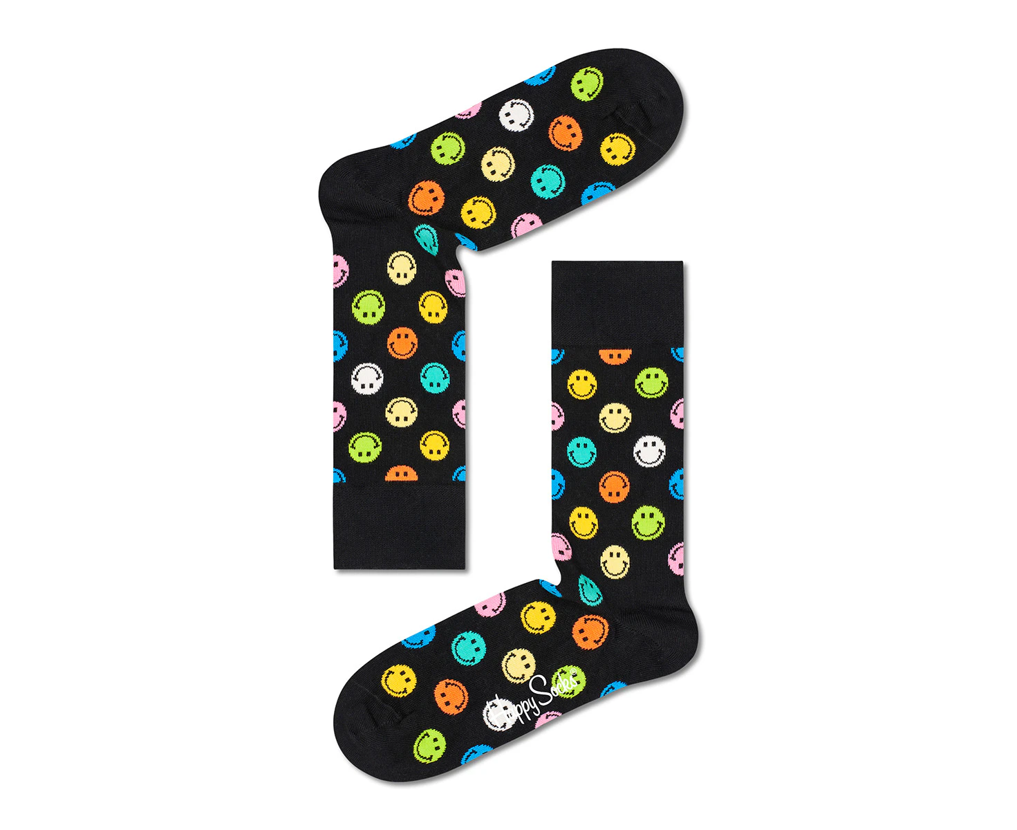 Smiley Big Smiley Dot Sock Black/Multi