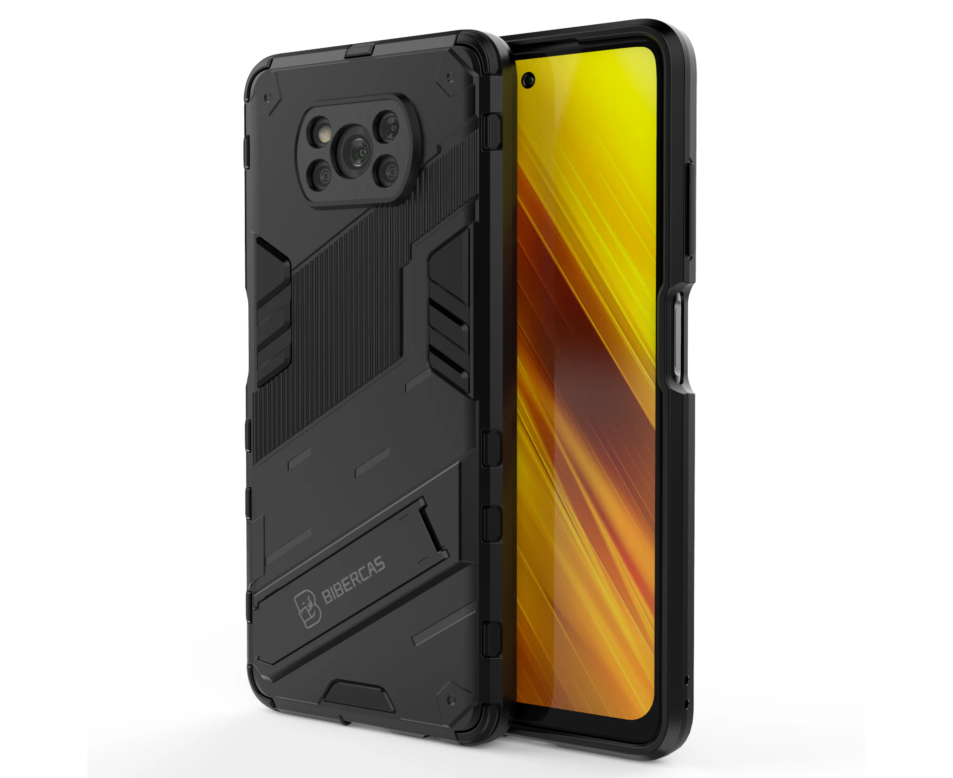 HKXM Tough Armor Designed For Xiaomi Mi Poco X3-Black