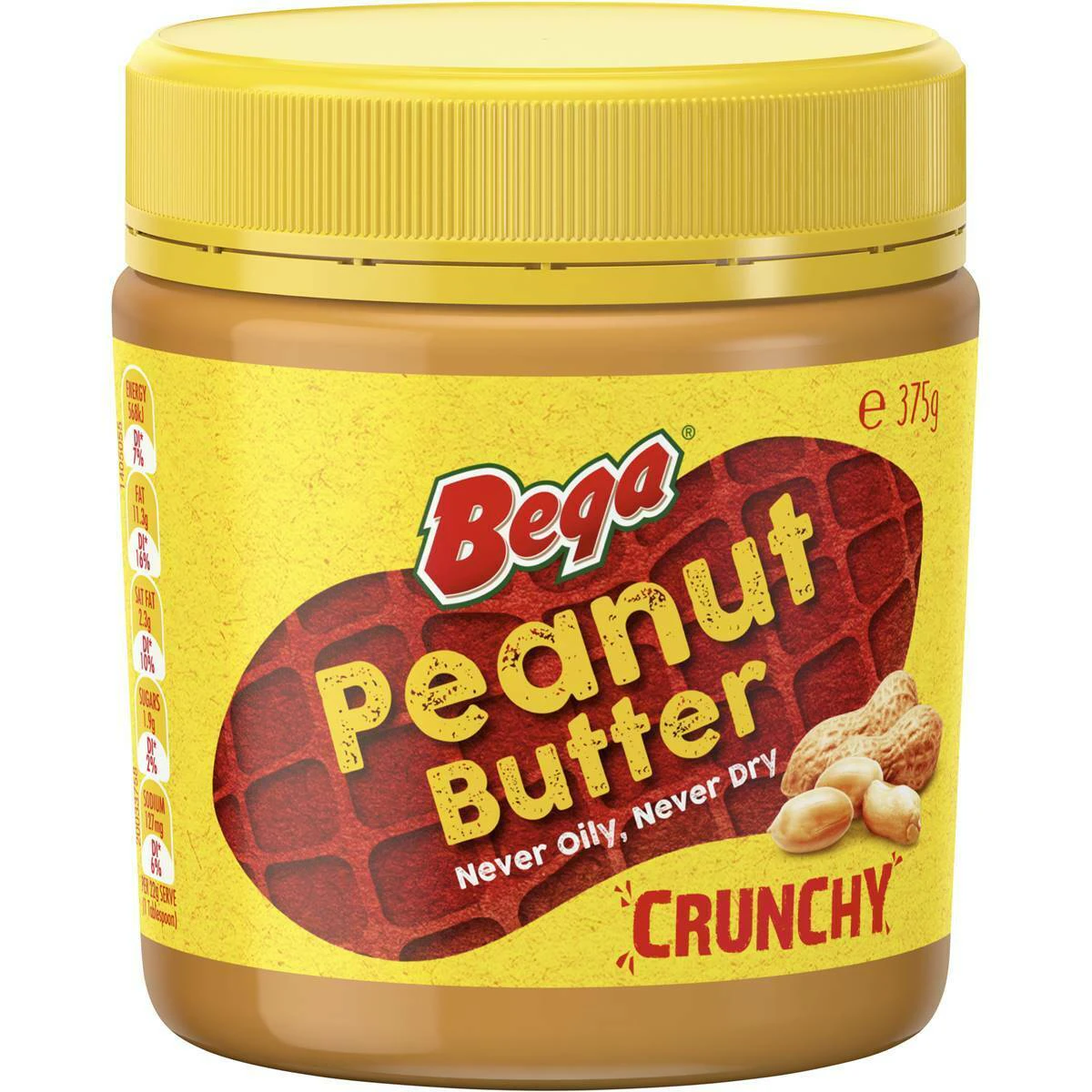 Bega Peanut Butter Crunchy Spread 375g