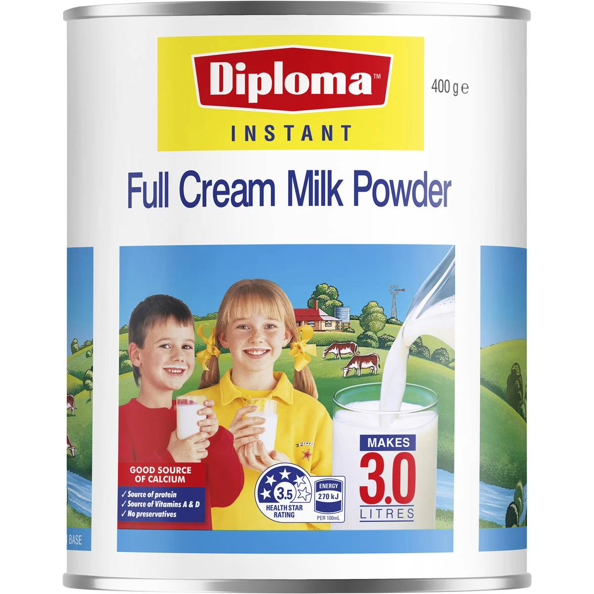 Diploma Instant Full Cream Long Life Milk Powder Tub 400g