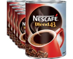 Nescafe Blend 43 Instant Coffee 500g Can Pack 6 Bulk