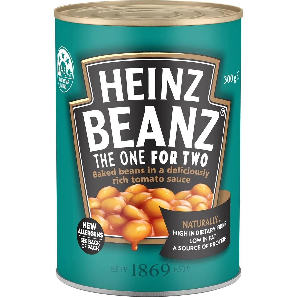 Heinz Baked Beans In Tomato Sauce Can 300g