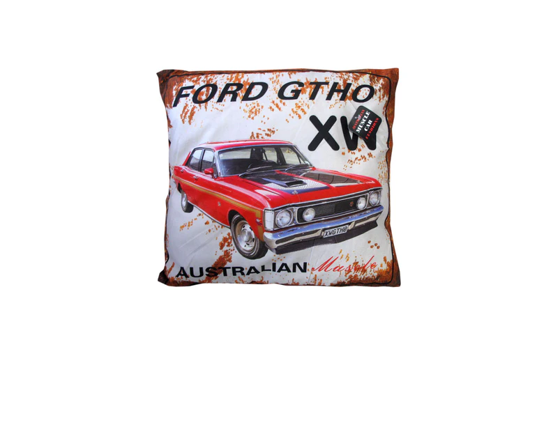 Australian Muscle Car Cushion XW Ford GTHO Red 40 x 40 cm