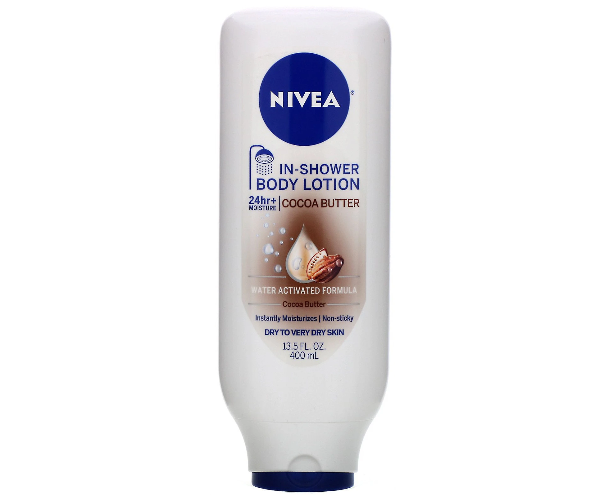 Nivea, In-Shower Body Lotion, Cocoa Butter, 13.5 fl oz (400 ml)