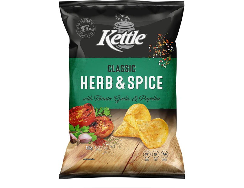 Kettle Classic Herb and Spice Potato Chips Pack 165g