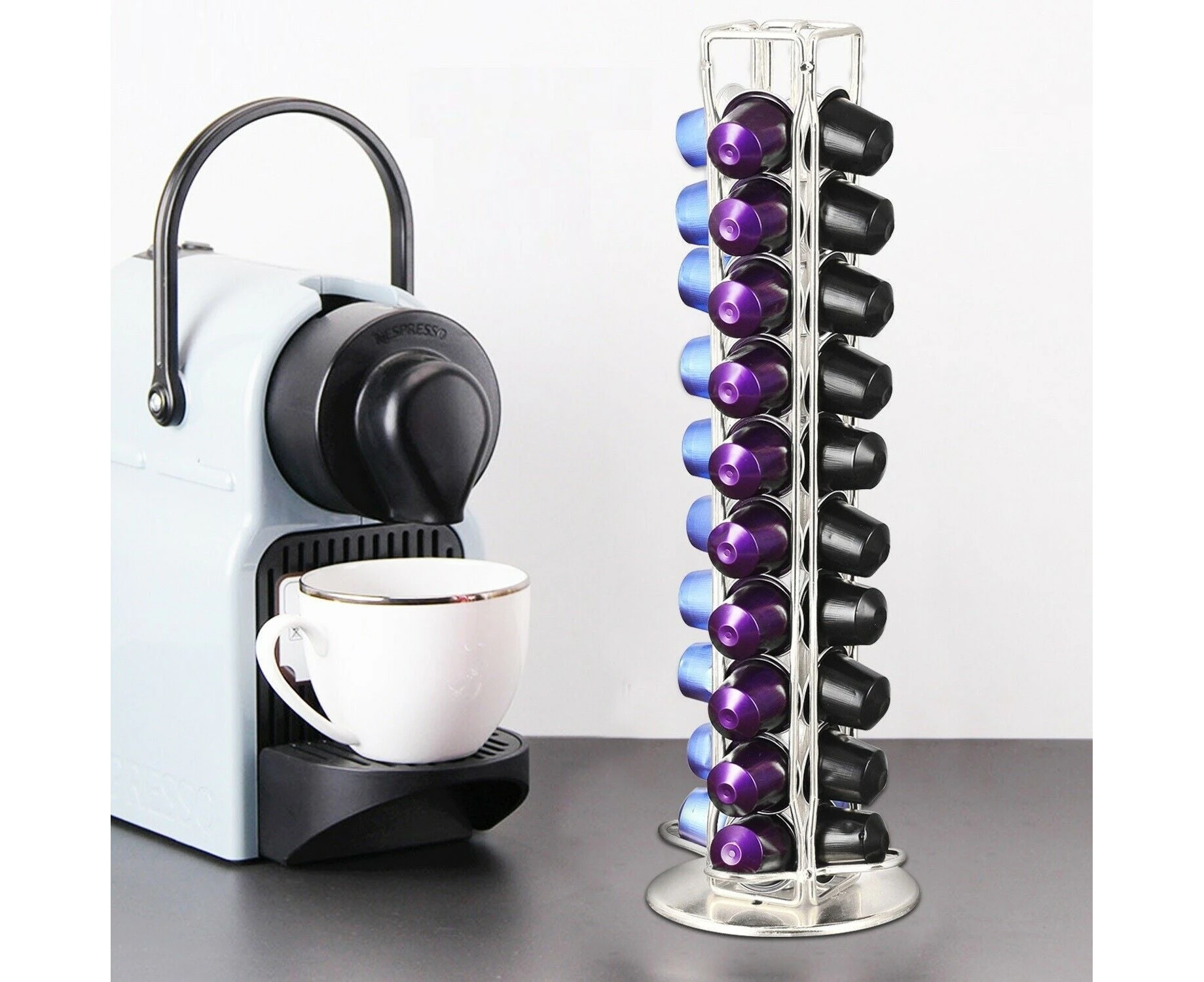 40 Nespresso Coffee Capsules Pod Holder Stand Dispenser Rack Storage Capsule