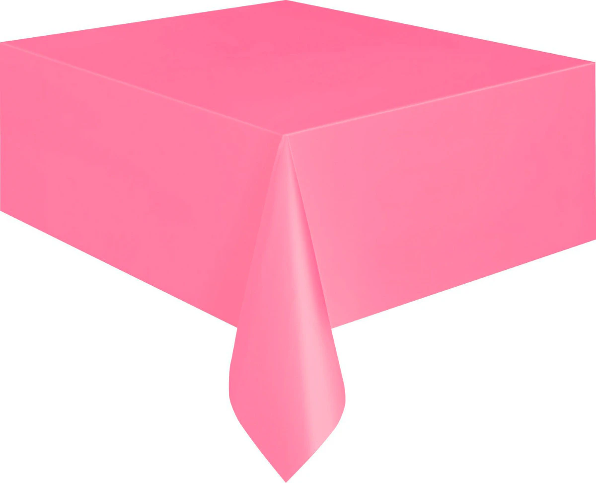 Wedding Party Tablecover Table Cover Cloth Plastic Tablecloth Birthday Colour - Hot Pink