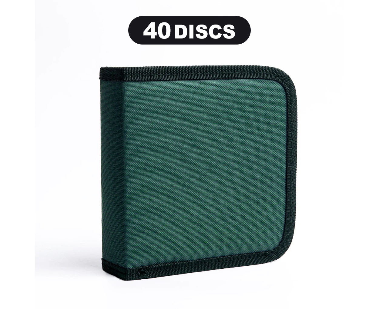 40PCS DVD CD DISC Holder Oxford Storage Case Folder Wallet Carry Bag Organizer Green