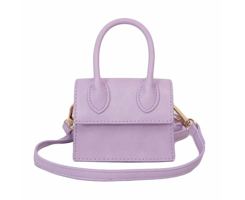 Nevenka Small Square Bag Women Simple Mini Messenger Bag-Purple