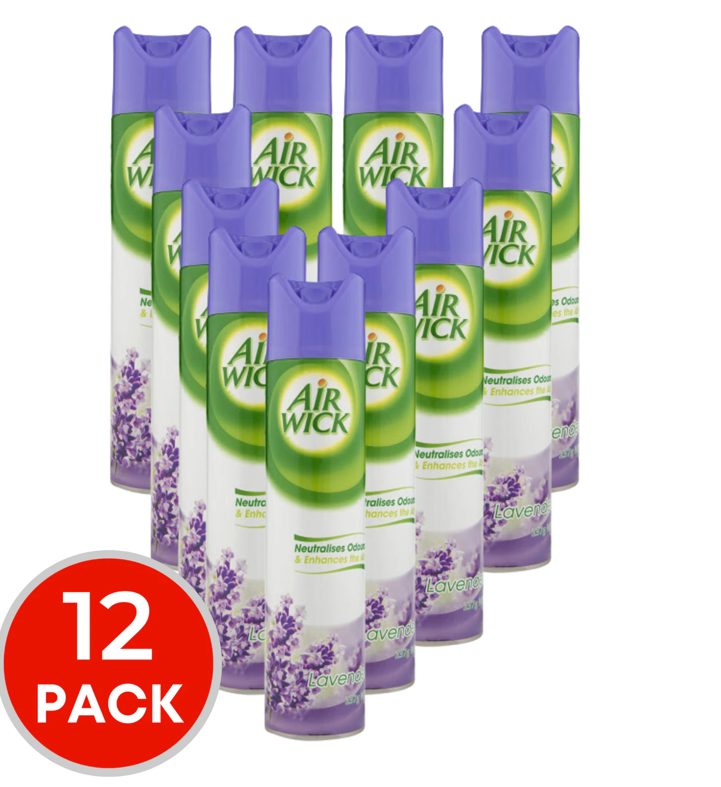 12 x Air Wick Air Freshener Lavender 4 in 1 185g