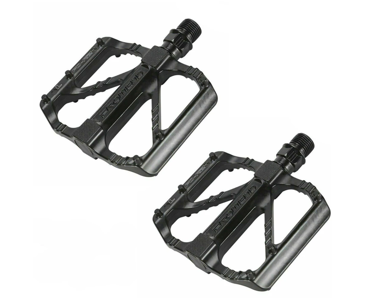 WACWAGENR 1 Pair Mountain Bike Pedal Non-Slip Bicycle Platform Flat Pedals for Road Mountain BMX MTB Bike Black