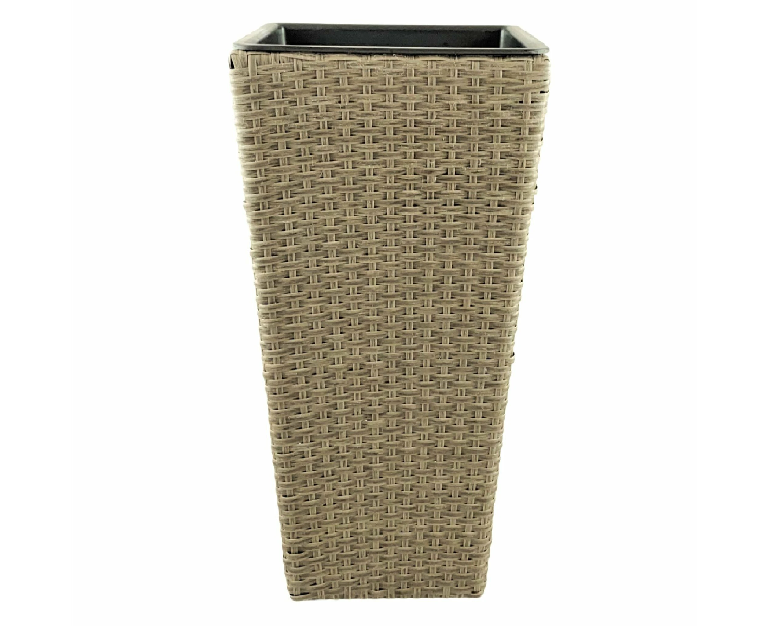 ASWAN Poly Rattan Wicker Large Planter Pot - Light Brown