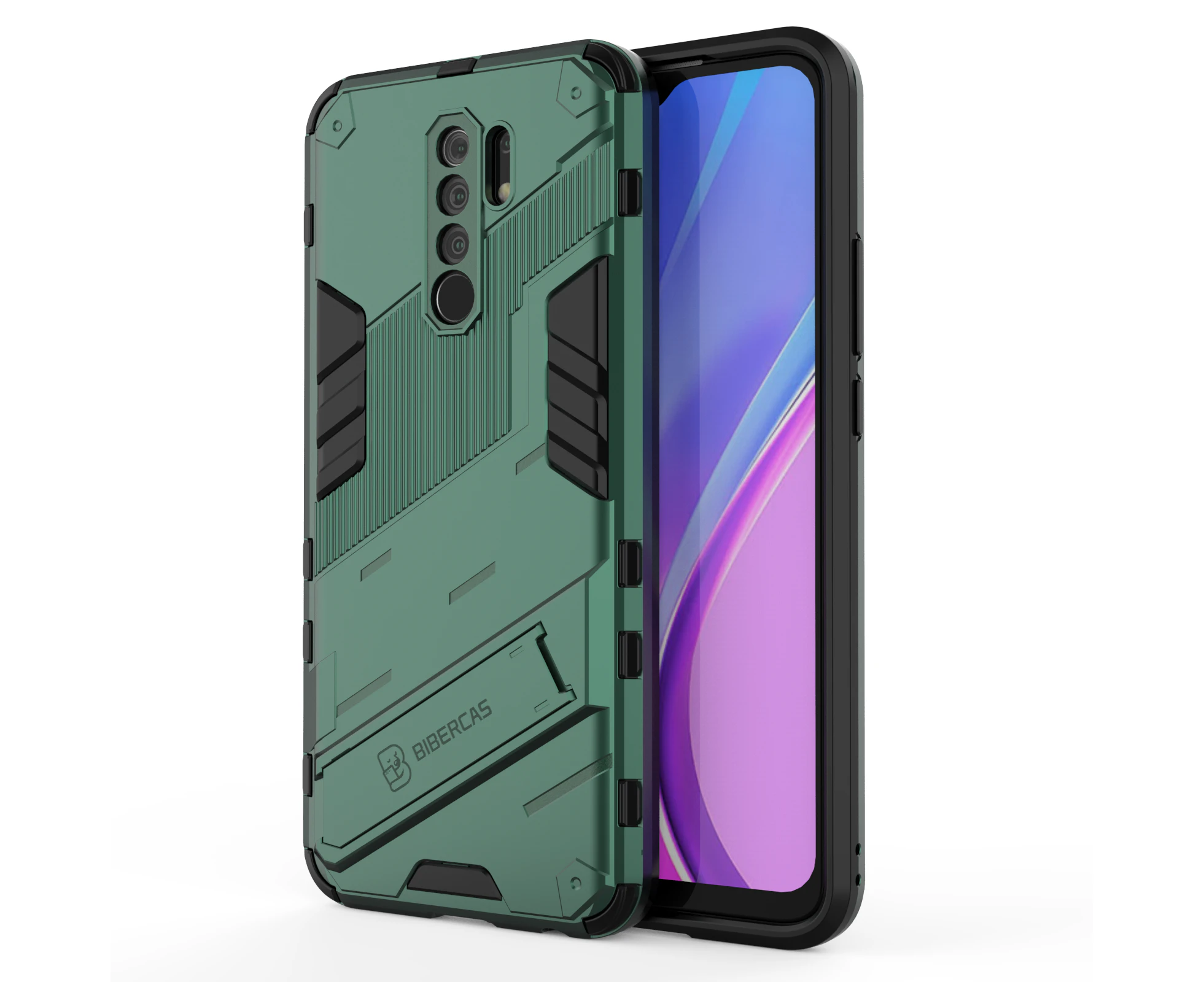 HKXM Tough Armor Designed For Xiaomi Redmi 9-Green