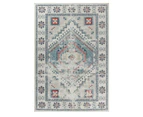 Cecilia Cream Boho Tribal Indoor Outdoor Rug - Cream