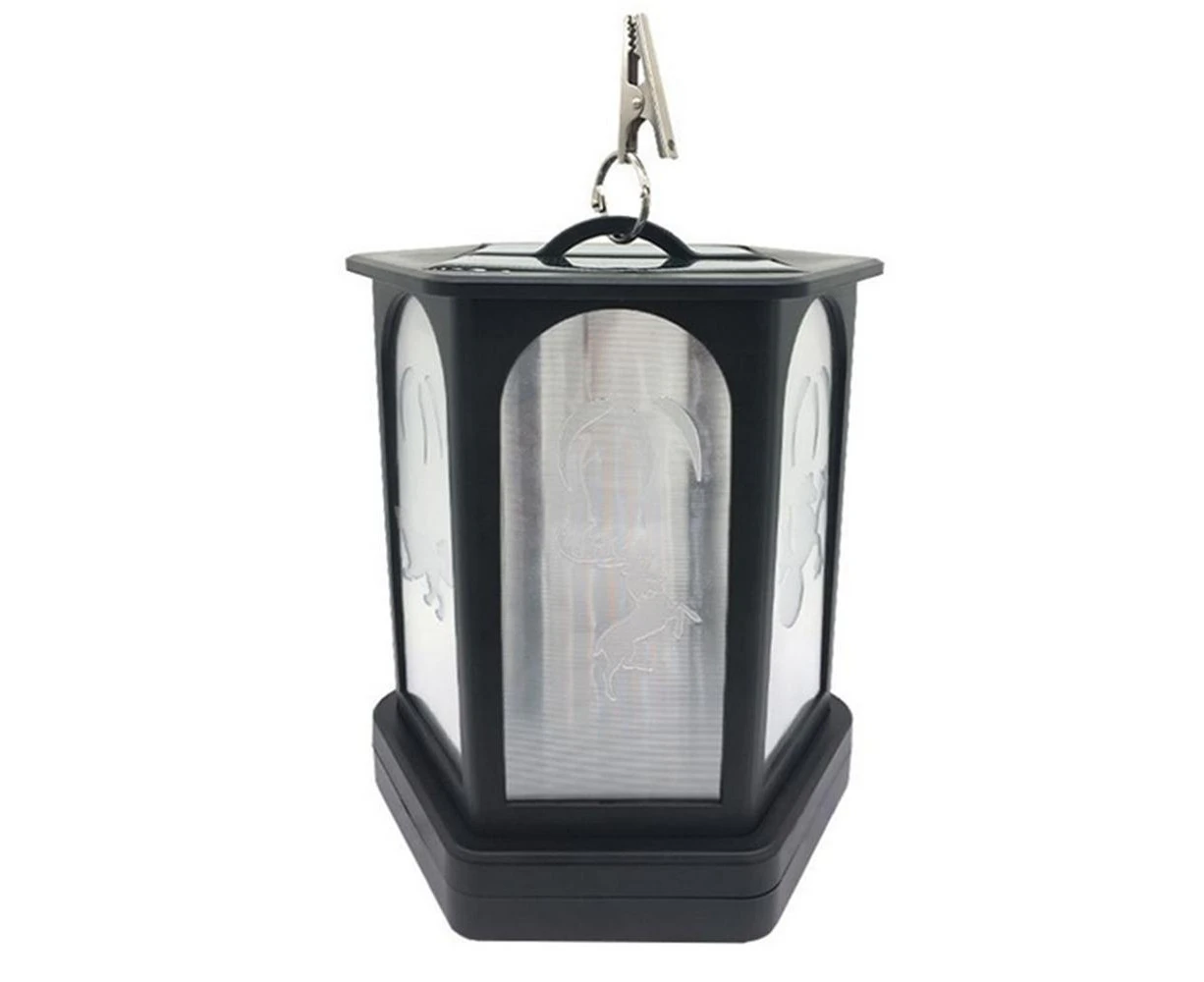 Solar Powered 96 Led Flame Effect Hanging Lantern Light Outdoor Waterproof Garden Lawn Tree Decor