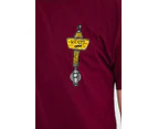 Vans Men's Off The Wall Tavern T-Shirt- Burgundy