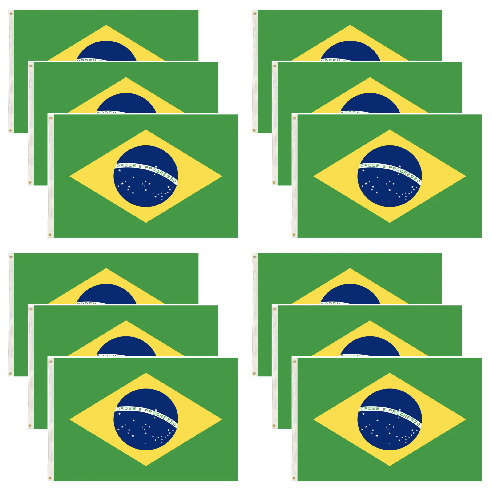 12x Brazil Country Flag Heavy Duty Brasil World Cup Brazilian - 150cm x 90cm