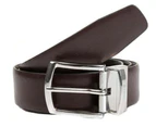 Reversible Leather Belt in Black/Brown