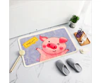 2 Packs Cartoon Design Non-Slip Bathroom Mats Carpet - Piggy
