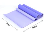 YOGA MAT Non-Slip Light Gym 1830x610x6mm Pilates Home Fitness - Assorted Colours