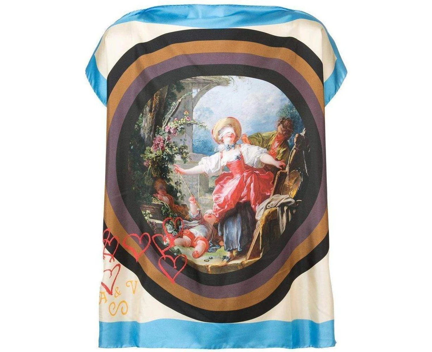 Vivienne Westwood Blue Fragonard Square Unisex T-shirt