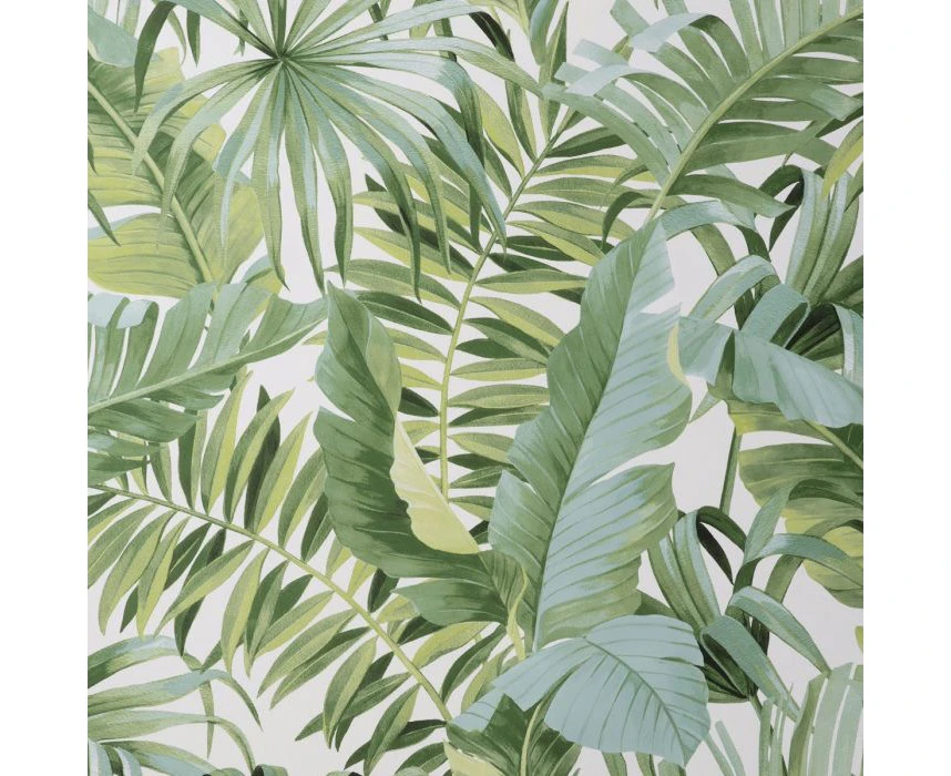 Fine Decor Maui Leaf Wallpaper Green