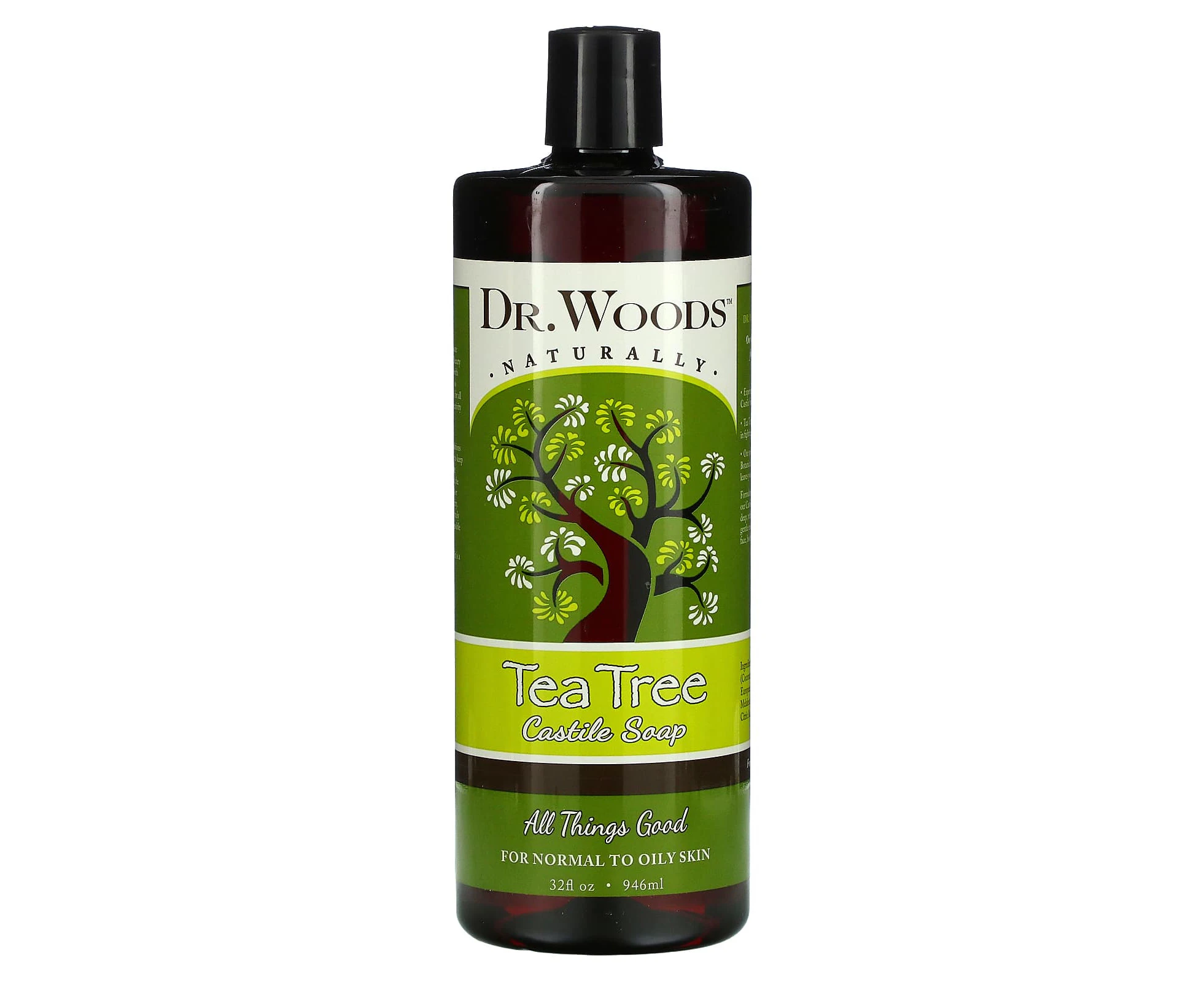 Dr. Woods, Tea Tree Castile Soap, 32 fl oz (946 ml)