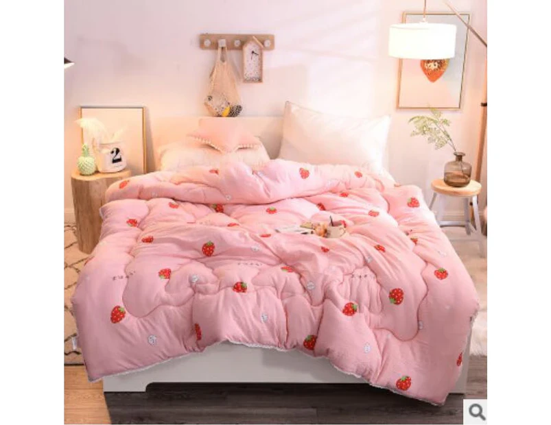 3D Pink Strawberry 18128 Quilt Cover Set Bedding Set Pillowcases Duvet Cover KING SINGLE DOUBLE QUEEN KING