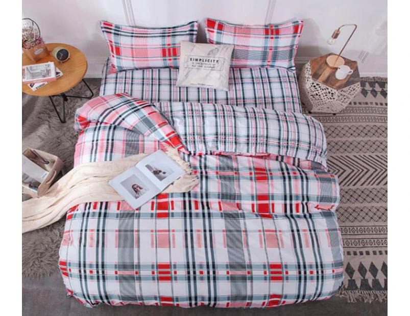 3D Black And Red Plaid 2188 Quilt Cover Set Bedding Set Pillowcases Duvet Cover KING SINGLE DOUBLE QUEEN KING