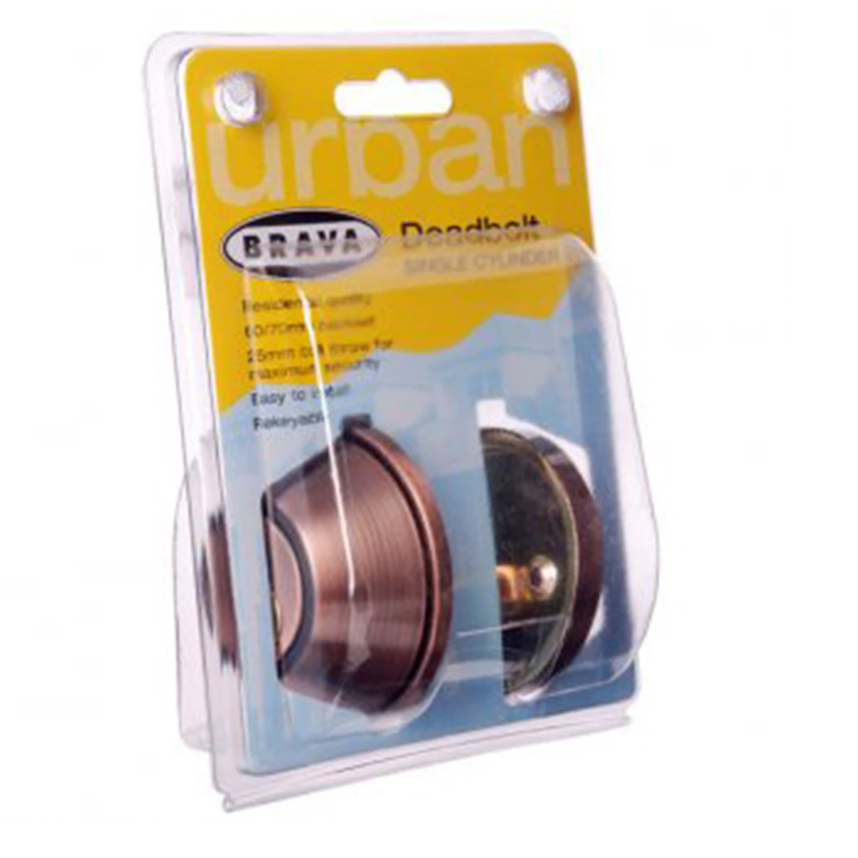 Brava Urban Deadbolt Single Cylinder Antique Copper D391DP