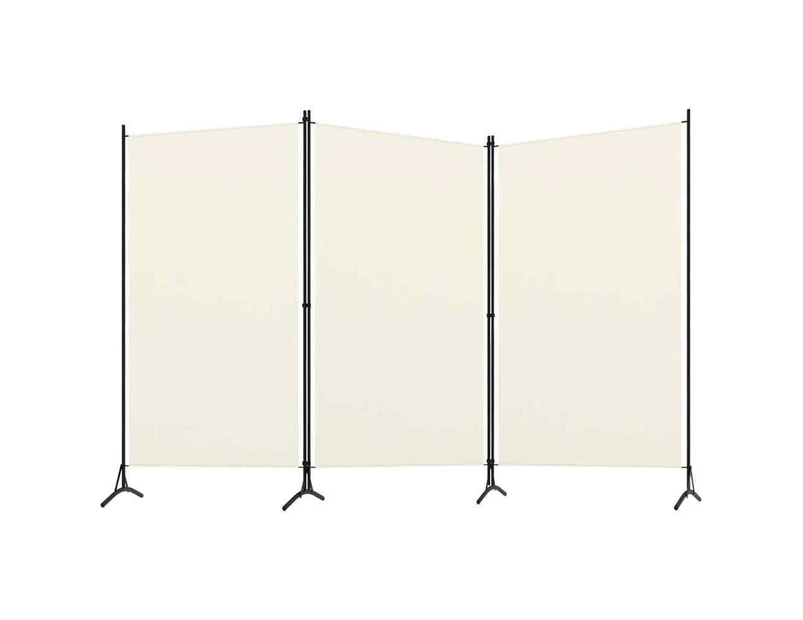 Foldable Room Privacy Divider - 3 Panels - Cream White