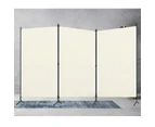 Foldable Room Privacy Divider - 3 Panels - Cream White