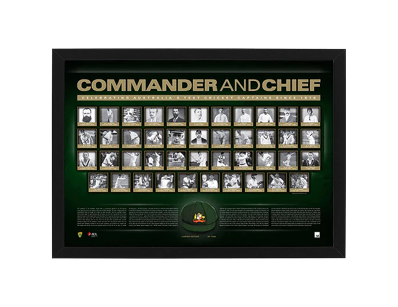 Cricket - Commander and Chief Captains Framed Sportsprint