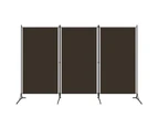 Foldable Room Privacy Divider - 3 Panels - Brown