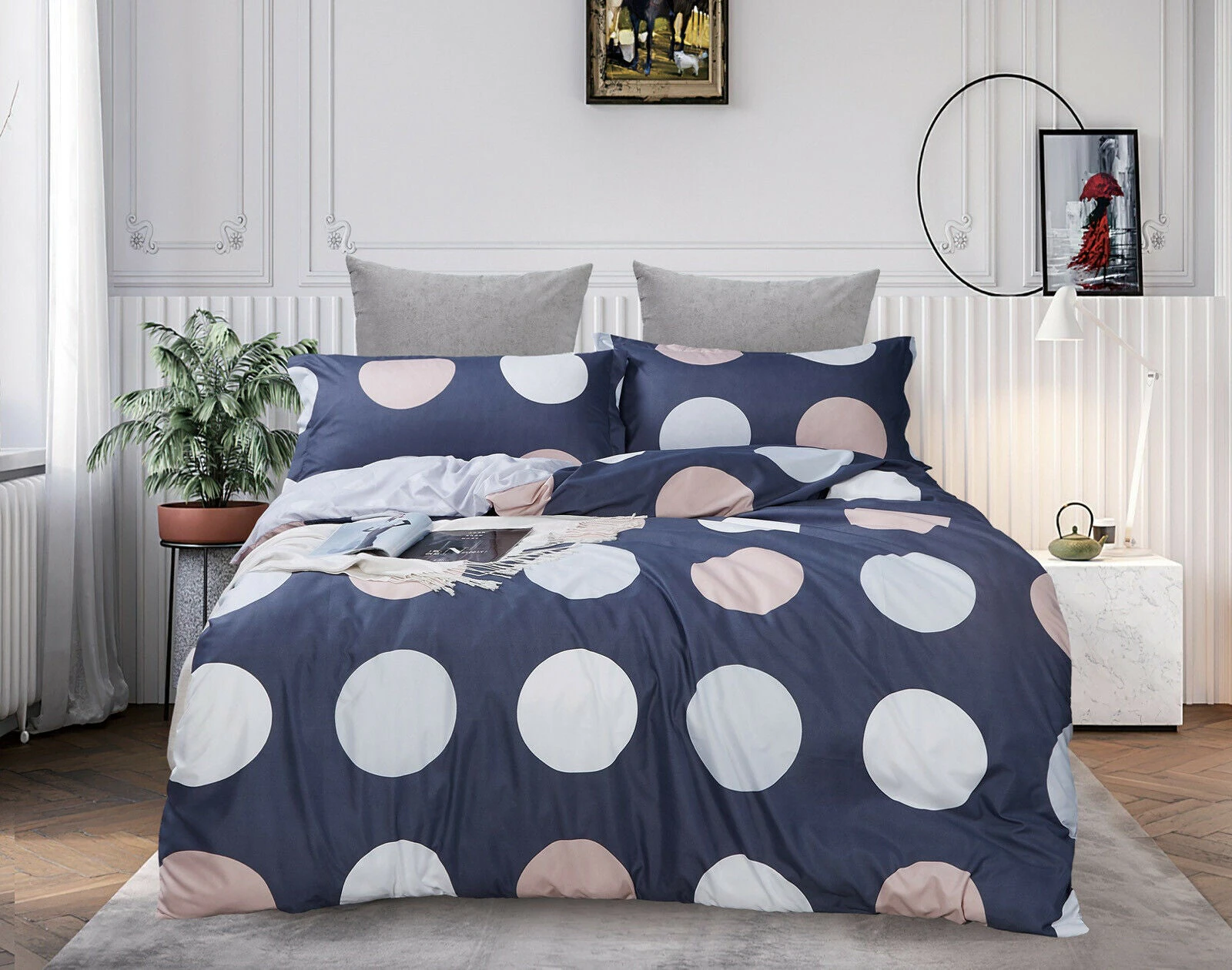 Fabric Fantastic Circles Duvet/Doona/Quilt Cover Set Queen/King/Super King Size Bed M431