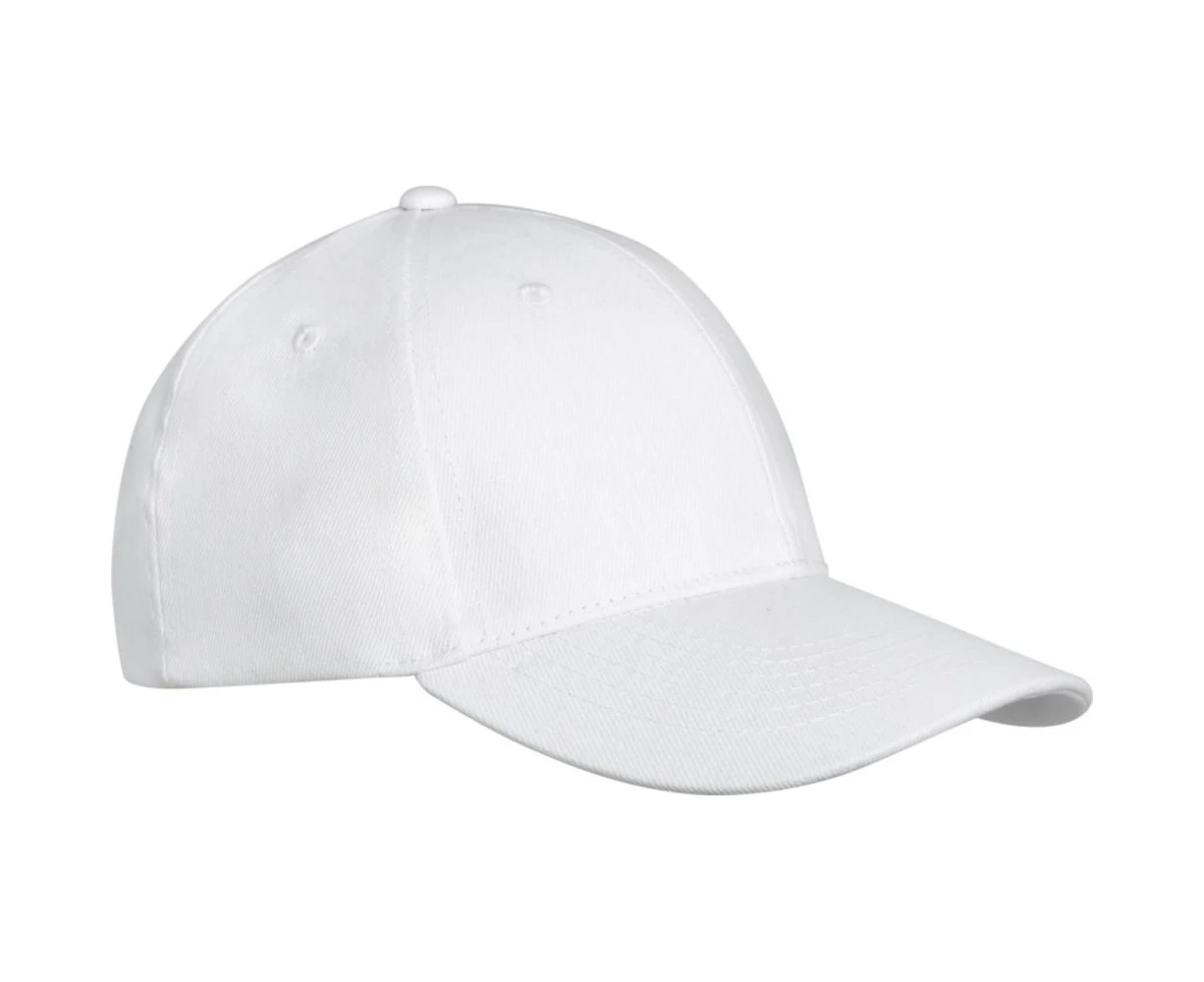 Elevate Unisex Adult Davis 6 Panel Cap (White) - PF3540