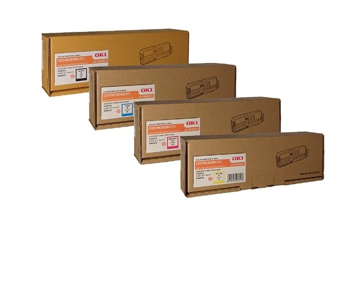 3 Sets of 4 Pack OKI C532DN / MC573DN Original Toner Combo (46490612-46490609)