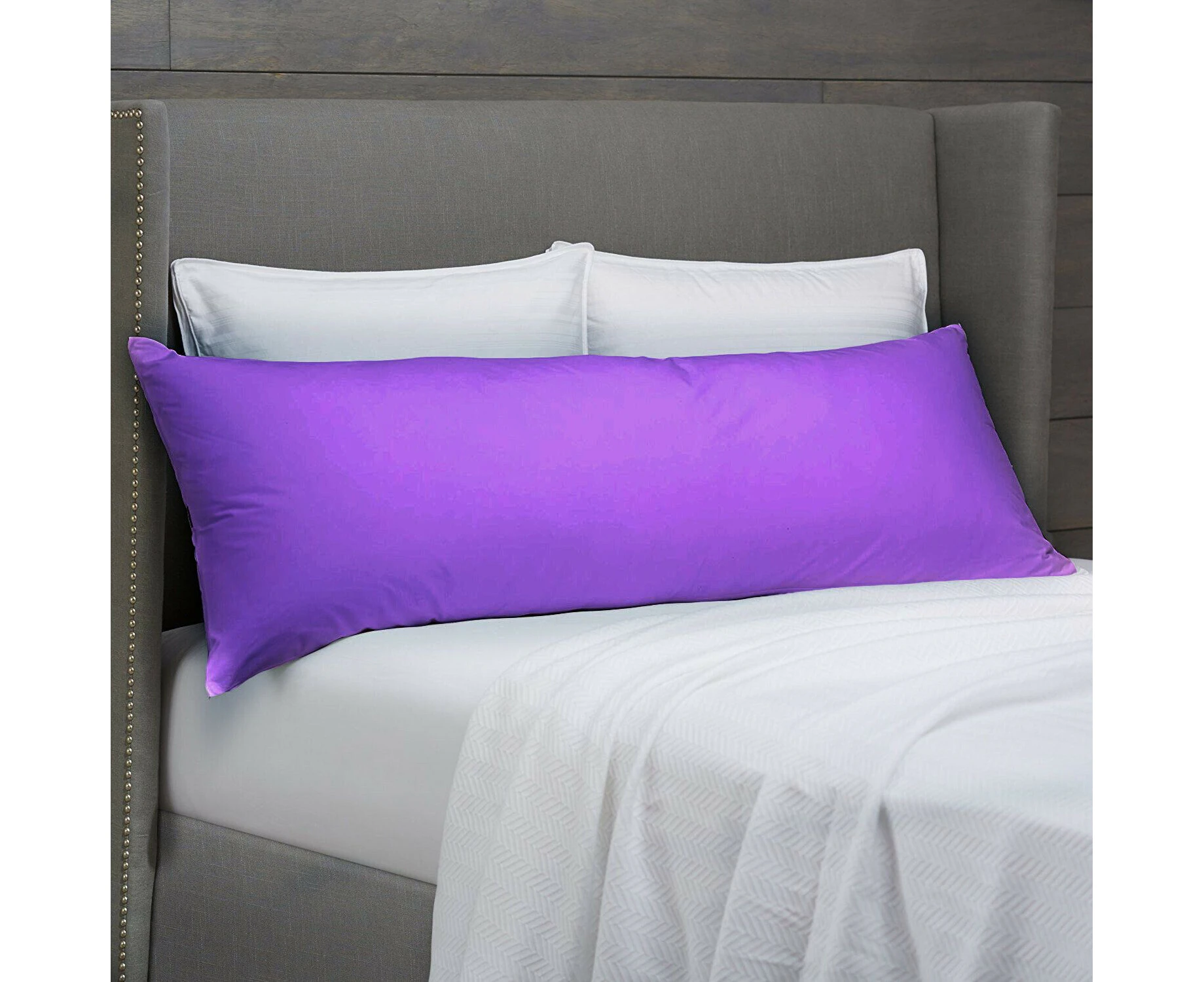 150 x 48cm Luxury Full Body Cotton Pillow Case - Purple