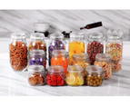 HERMETIC GLASS FOOD STORAGE JARS 2200mL [12 Pack] Airtight Canisters Preserving jar Food Storage Jar Container for Kitchen Canning Pasta Cereal Spice