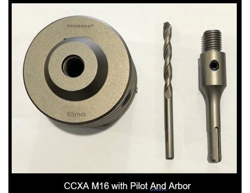 Tungsten Carbide M16 Core Cutter SALE - Brick Concrete FREE SDS Arbor 3pc kit / 50 XAM16