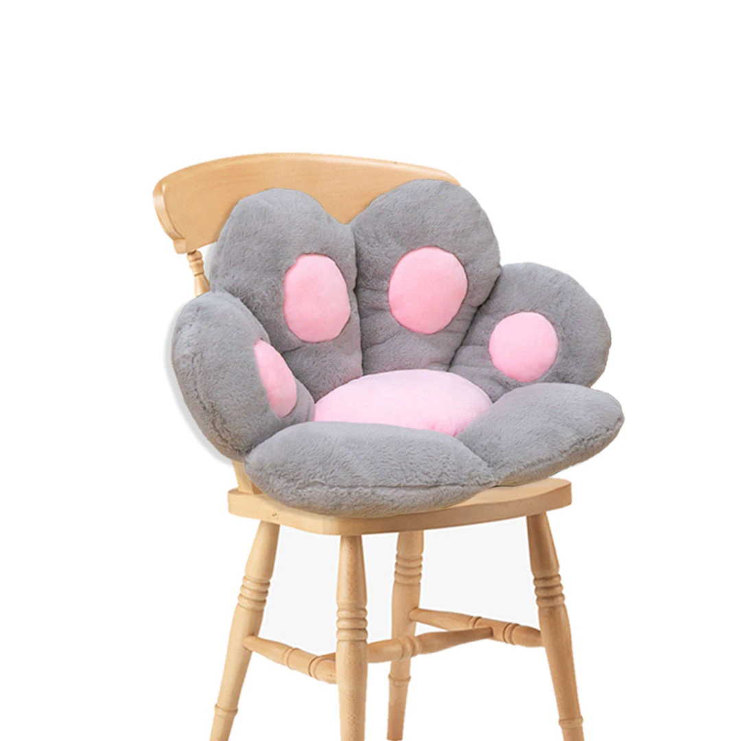 SOGA Grey Paw Shape Cushion Warm Lazy Sofa Decorative Pillow Backseat Plush Mat Home Decor