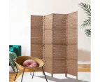 Artiss 4/6/8 Panel Room Divider Privacy Screen Dividers Stand Rattan Natural - 4 Panel