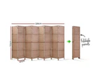 Artiss 4/6/8 Panel Room Divider Privacy Screen Dividers Stand Rattan Natural - 4 Panel