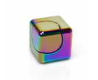 Aluminum EDC Cube Hand Spinner - Rainbow Silver