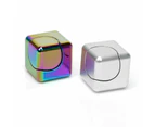 Aluminum EDC Cube Hand Spinner - Rainbow Silver