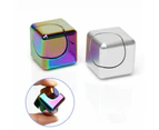 Aluminum EDC Cube Hand Spinner - Rainbow Silver