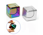 Aluminum EDC Cube Hand Spinner - Rainbow Silver