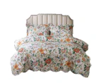 3 Piece floral quilt bedding set for bed quilt bedspread soft lightweight coverlet summer bed（1 quilt plus 2 pillowcase）