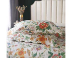 3 Piece floral quilt bedding set for bed quilt bedspread soft lightweight coverlet summer bed（1 quilt plus 2 pillowcase）