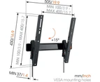 Vogel's TVM 3215 Small Tilting Wall Bracket Mount For 19-43" LED LCD TV Black